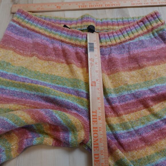 G.I.L.I. Women XL Pants Joggers Rainbow Sweater Pullon Drawstring Waist Knit New - Picture 9 of 10
